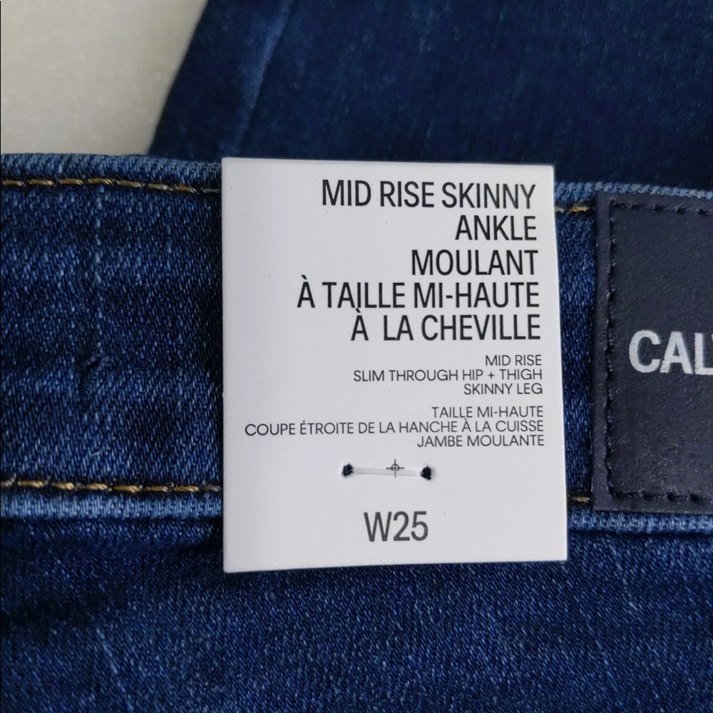 Calvin Klein Jeans Mid Rise Skinny Ankle Jeans - Picture 9 of 15
